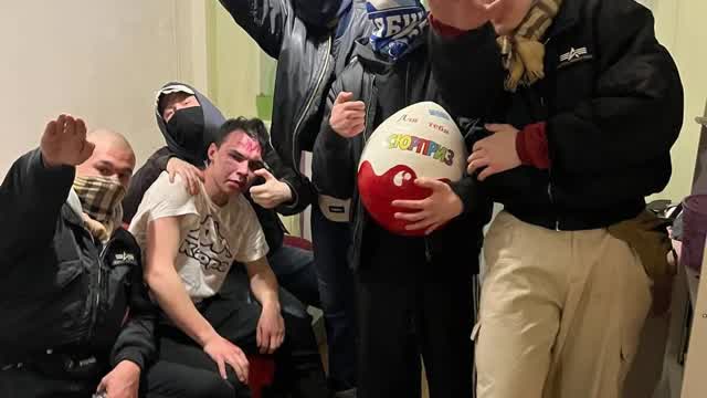 russian skinheads beat up an internet warrior