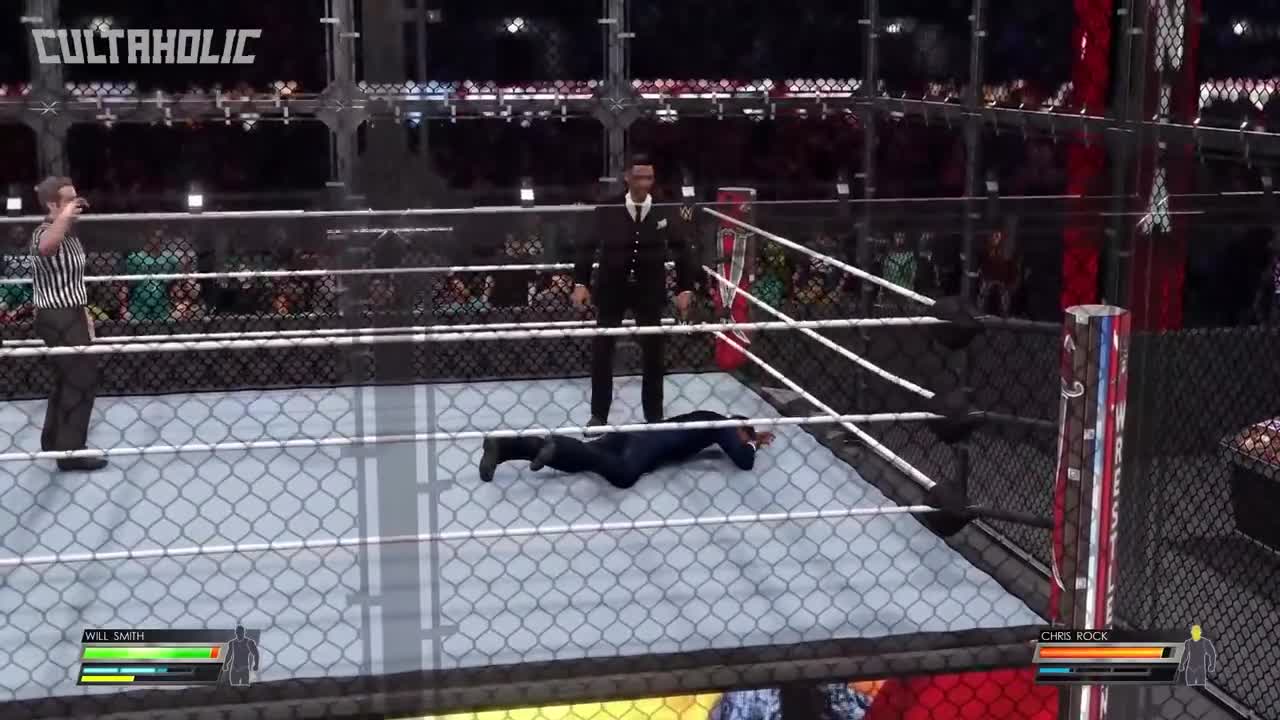 WILL SMITH vs. CHRIS ROCK _ Oscars Fallout WWE 2K22 Hell In A Cell Match