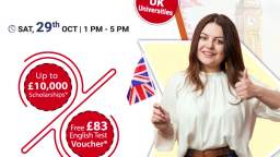 Join the UK Education Expo in the comfort of your home on October 29th from 1 pm to 5 pm and get acc