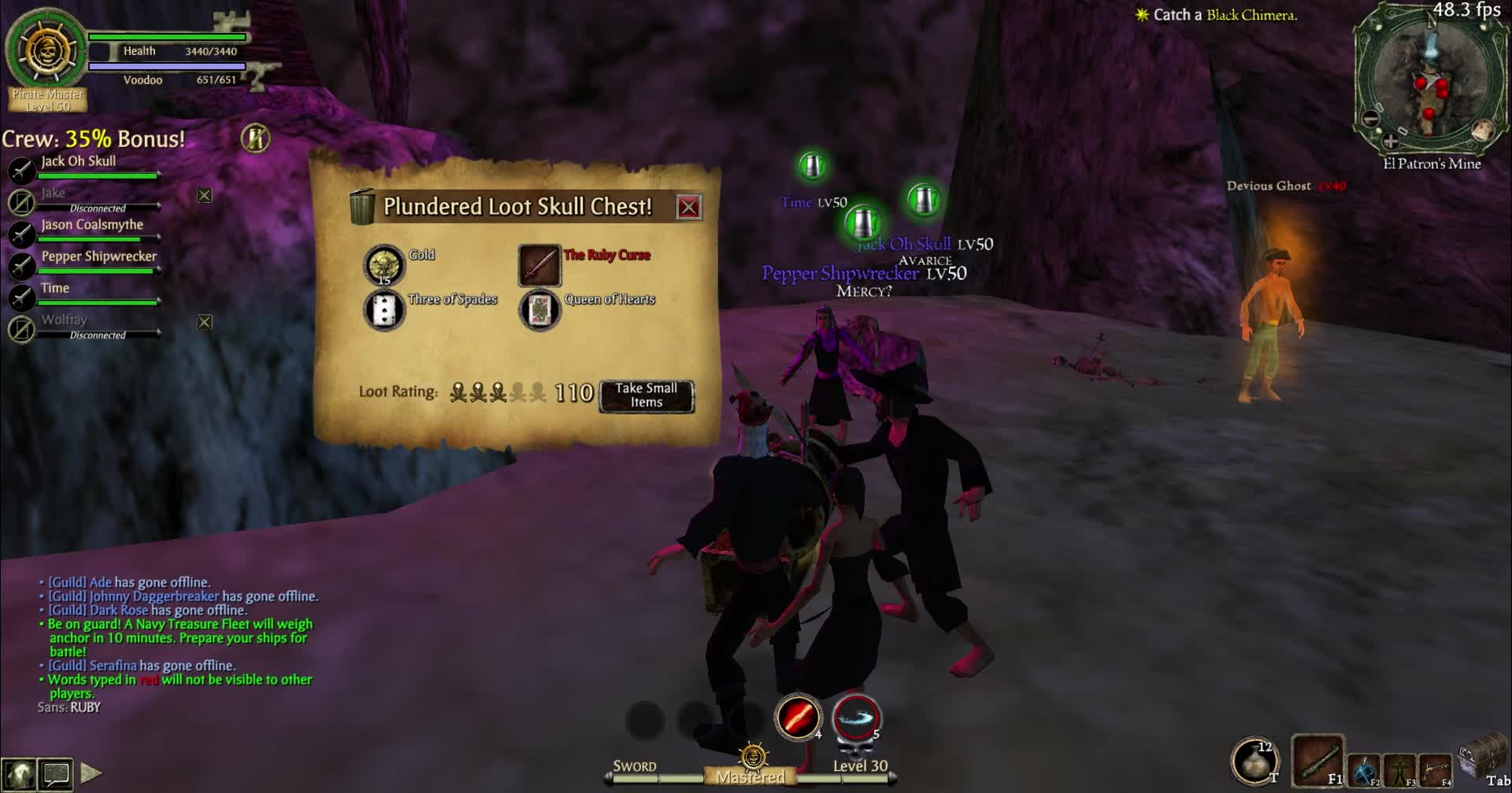 Looting The Ruby Curse - The Legend of Pirates Online
