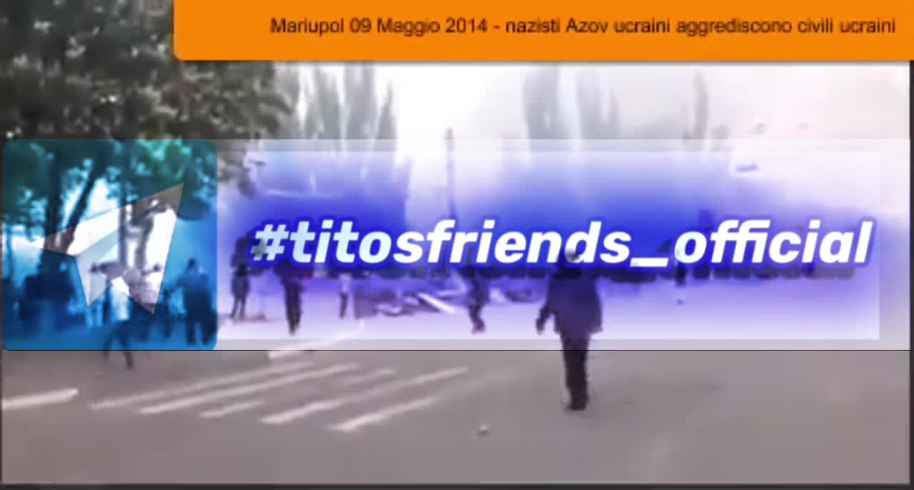 Mariupol 09 Maggio 2014 - Nazisti Azov Ucraini Aggrediscono Civili Ucraini