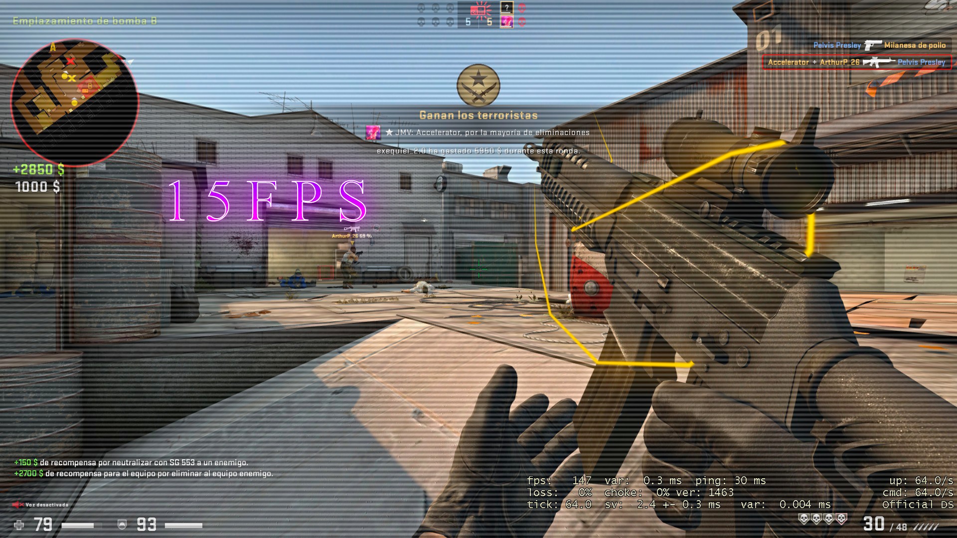 Playing CS GO with 15 FPS