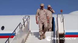 Footage of the visit of the Russian military delegation to Libya