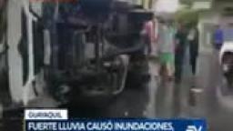 lluvia causa indundacion en guayaquil - Ecuavisa