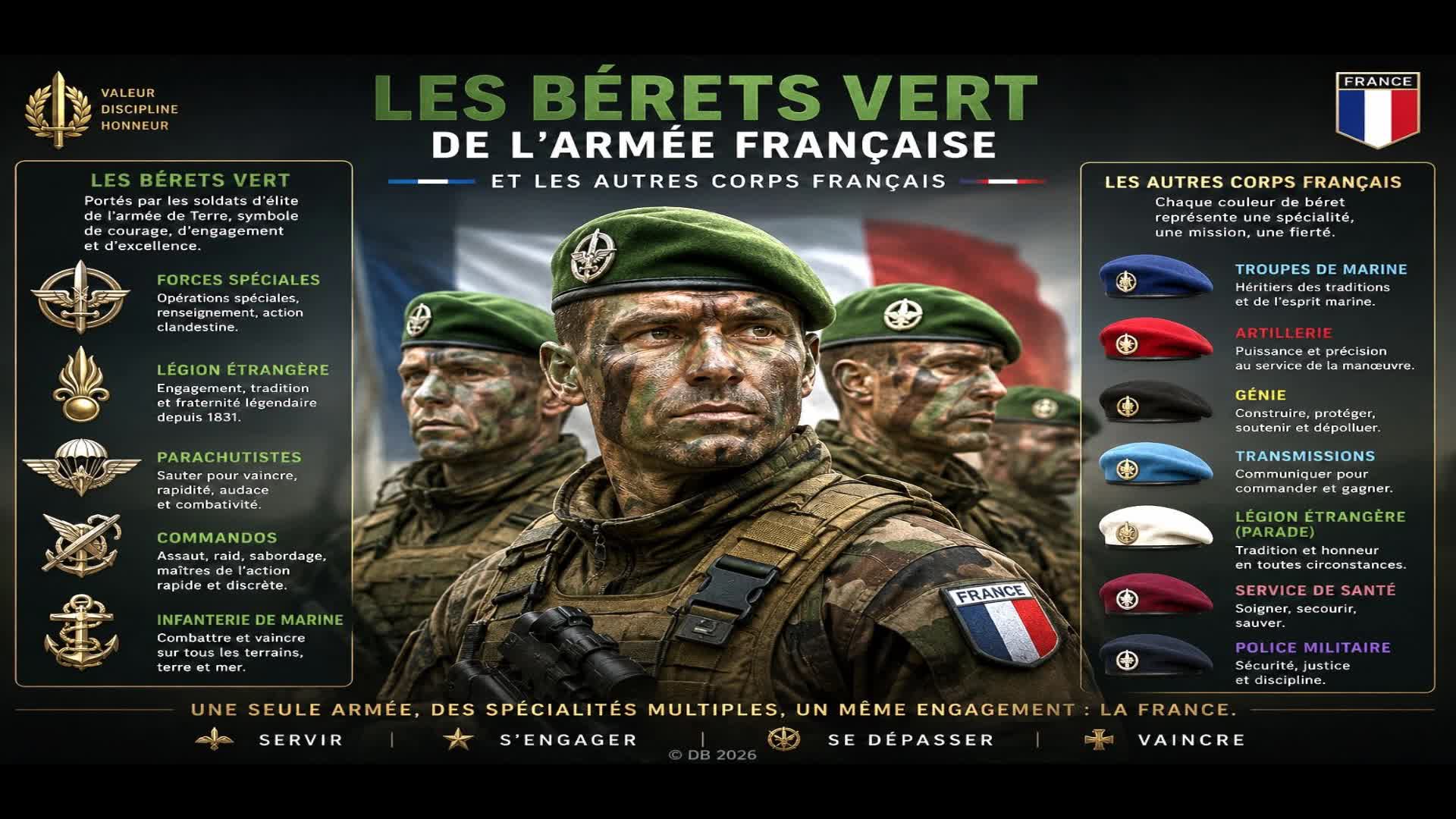 Appel aux bérets verts et autres corps d’armée !