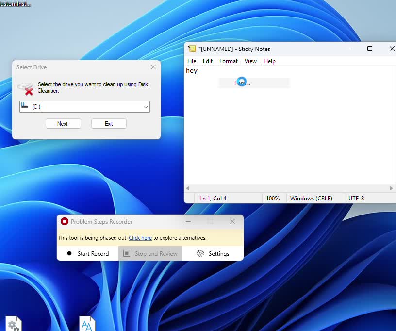 All new apps in Poggersire DOS running side-by side!