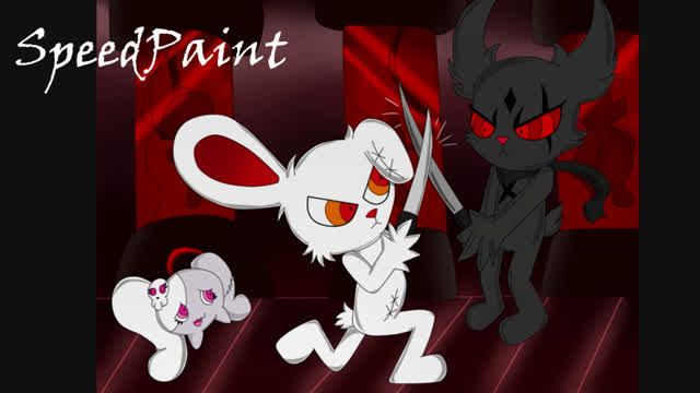 SpeedPaint - Bloody Bunny vs Dark Rabbit