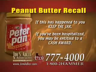 Peter Pan Peanut butter recall
