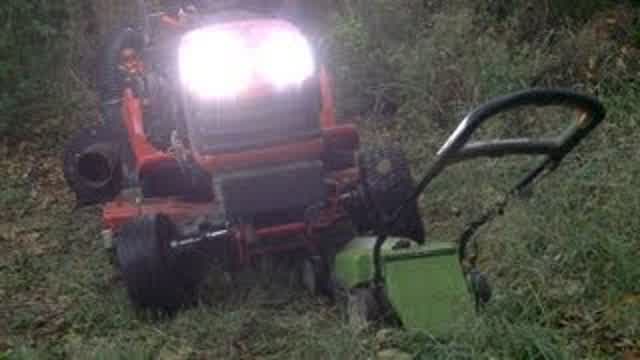 lawn mower destruction
