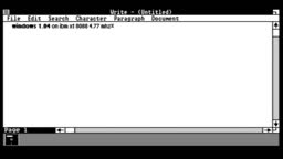 Windows 1.04 running on IBM XT (emulated)