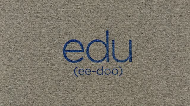 edu- at the end
