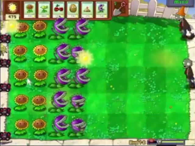 Plantas contra zombies - nivel 1-8