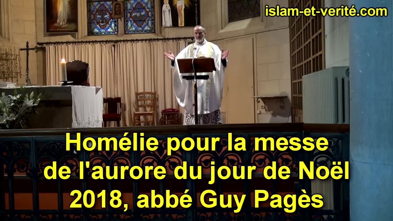 Homélie pour la messe de laurore du jour de Noel 2018