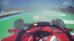 Gérard Dufort crashes his Ferrari F1-75 on his birthday