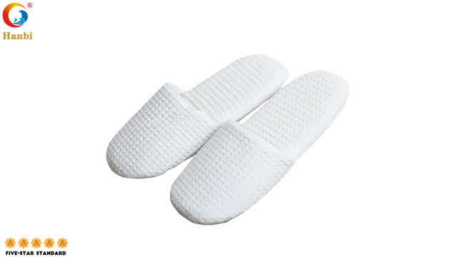 Disposable Waffle Slippers For Air Travel Hotel Guests _Hanbi