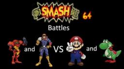 Super Smash Bros 64 Battles #85: Samus and Captain Falcon vs Mario and Yoshi