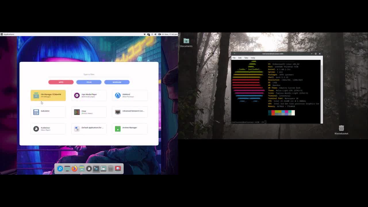 LXDE Mac style + Rofi