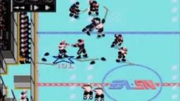 NHLPA 93 - Fight - Sega Genesis Gameplay