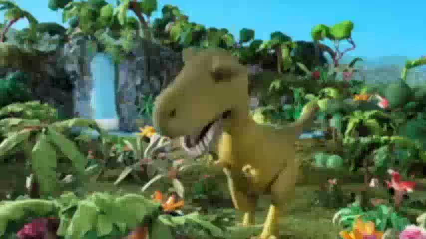 Rainbow Dash saves the kid from the Strafe commercial from an evil giant cheeseburger