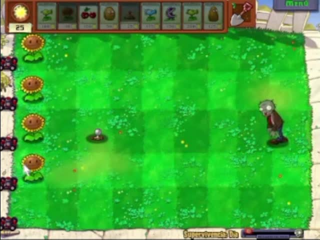Plantas contra zombies - supervivencia dia (1/2)