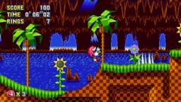 Sonic Mania how to get into Sonics part of Green Hill Zone as Knuckles