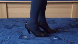 Jana shows her Patent High Heel Plateau Pumps EDC black