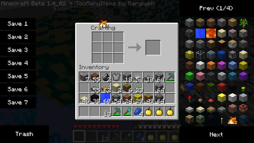 Minecraft mod menu Minecraft mod menu