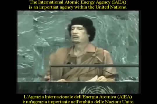 gaddafi ragebaits the UN with truth nvkes (english subtitles & sottotitoli italiano)