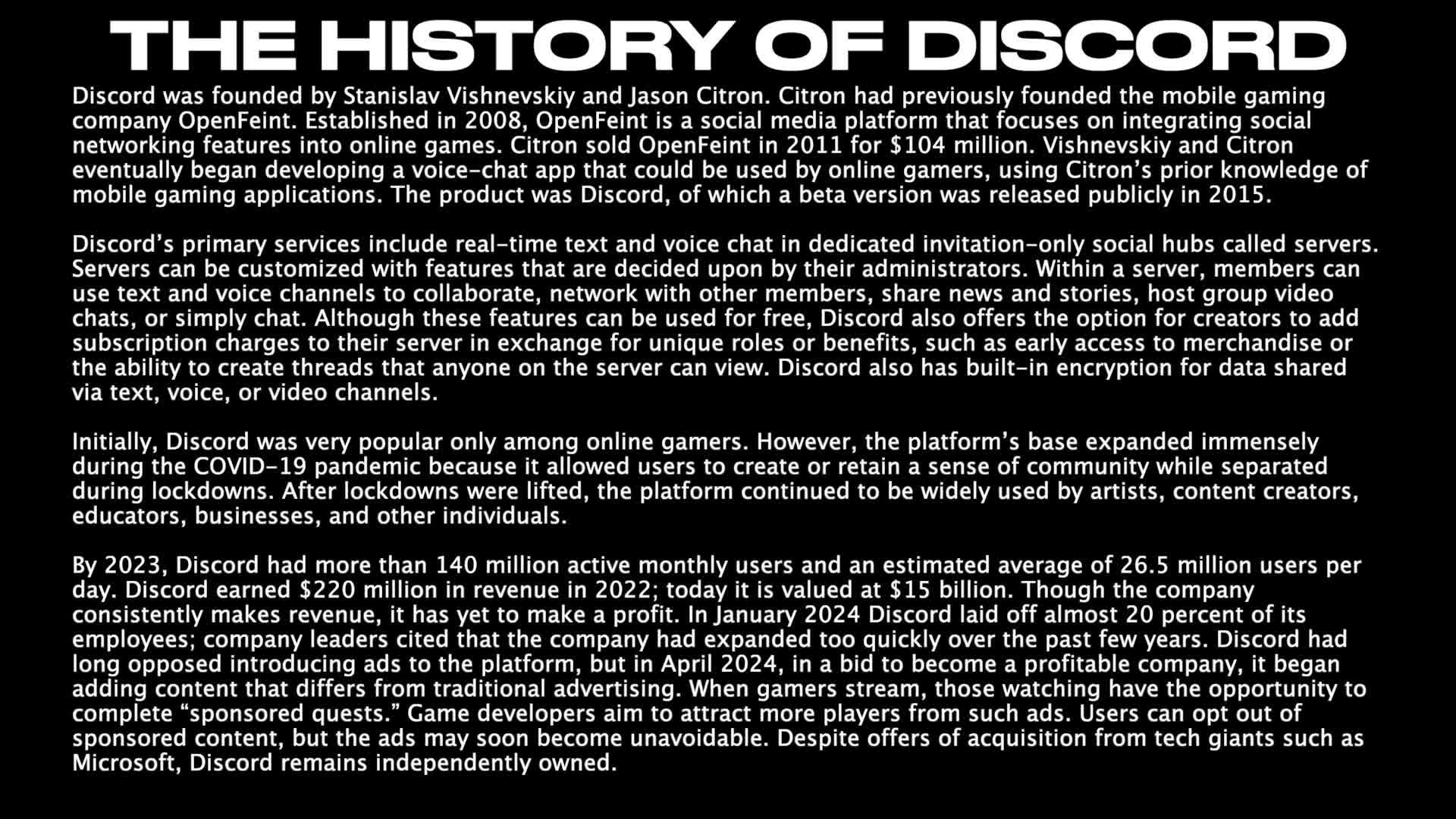 The History of Discord