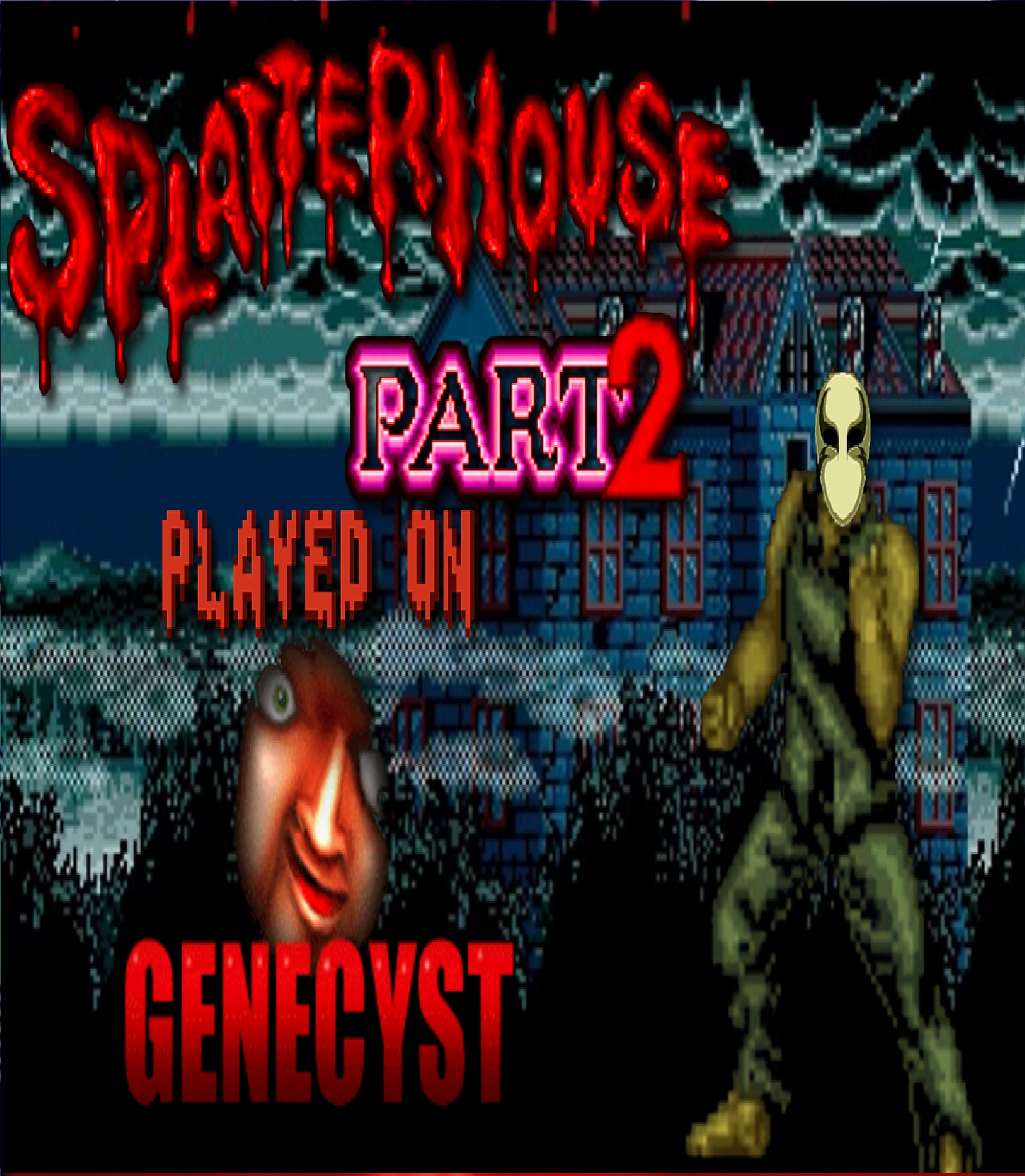 Splatterhouse 2 JP Colour Hack Played On Genecyst DOS Emulator(No Deaths)11/09/21