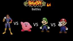 Super Smash Bros 64 Battles #52: Captain Falcon vs Kirby vs Luigi vs Mario