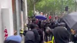 The destruction of bank branches is planned for May 1 in France. They are already smashing in Lyon a