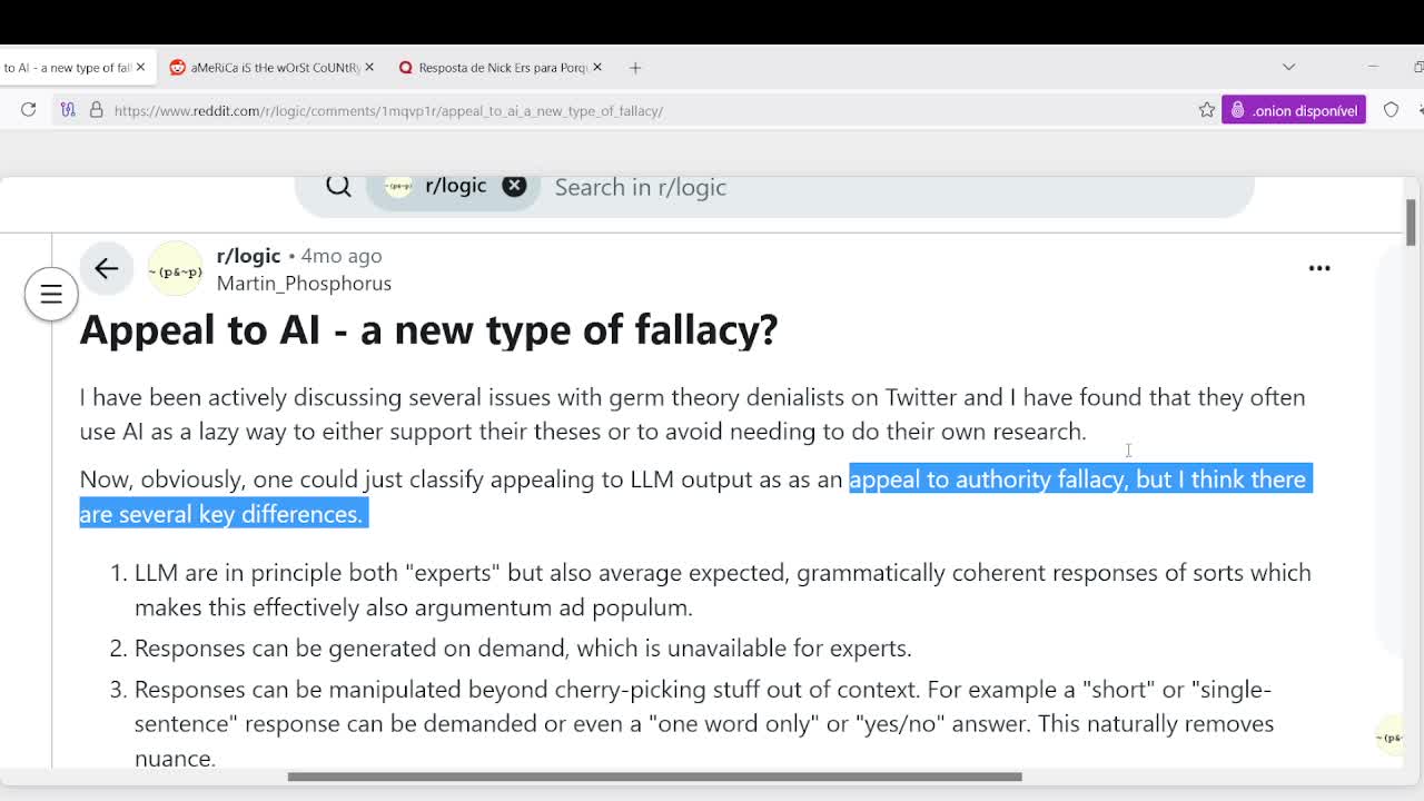amerimutt artificial stupidity and appeal to authority