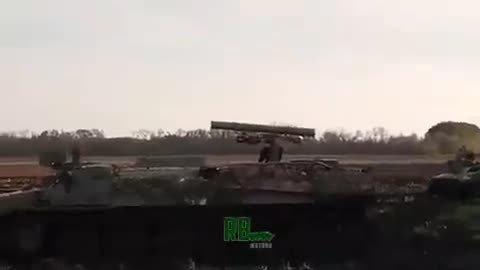 Russian Shturm-S ATGM Carrier destroys a ukrainian armored vehicle