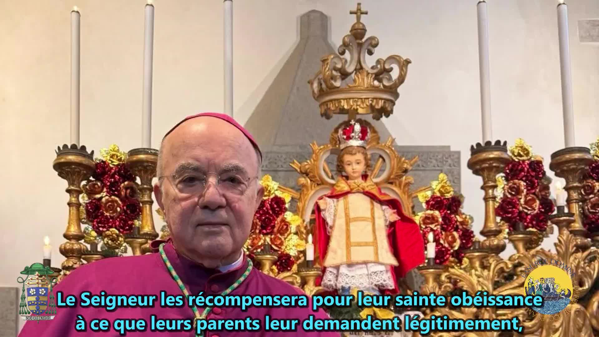 Archevêque Carlo Maria Viganò Invenerunt in Templo  Homélie pour la Sainte Famille  11 Janvier 2026