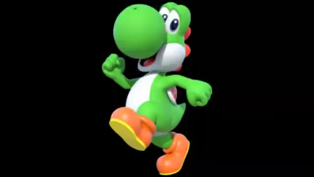 Yoshi saying _Yoshi_ from Yoshi's Story