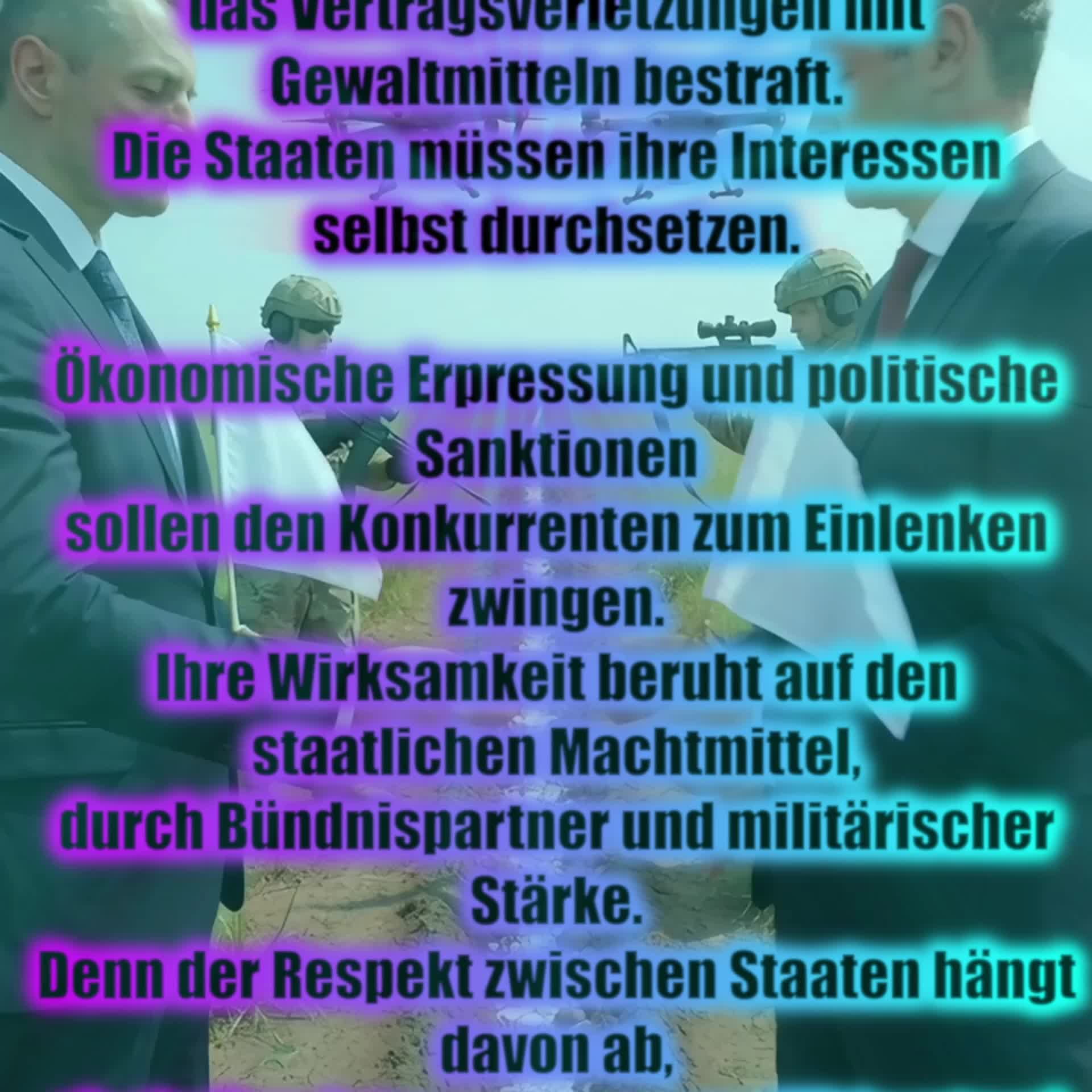 Frieden braucht Zustimmung der Erpressung