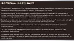 Insurance Claim Lawyer Peterborough - LPC - Personal Injury Lawyer Peterborough (705) 243-3685