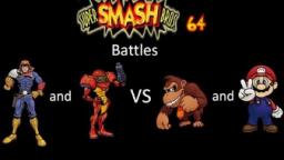Super Smash Bros 64 Battles #34: Captain Falcon and Samus vs Donkey Kong and Mario