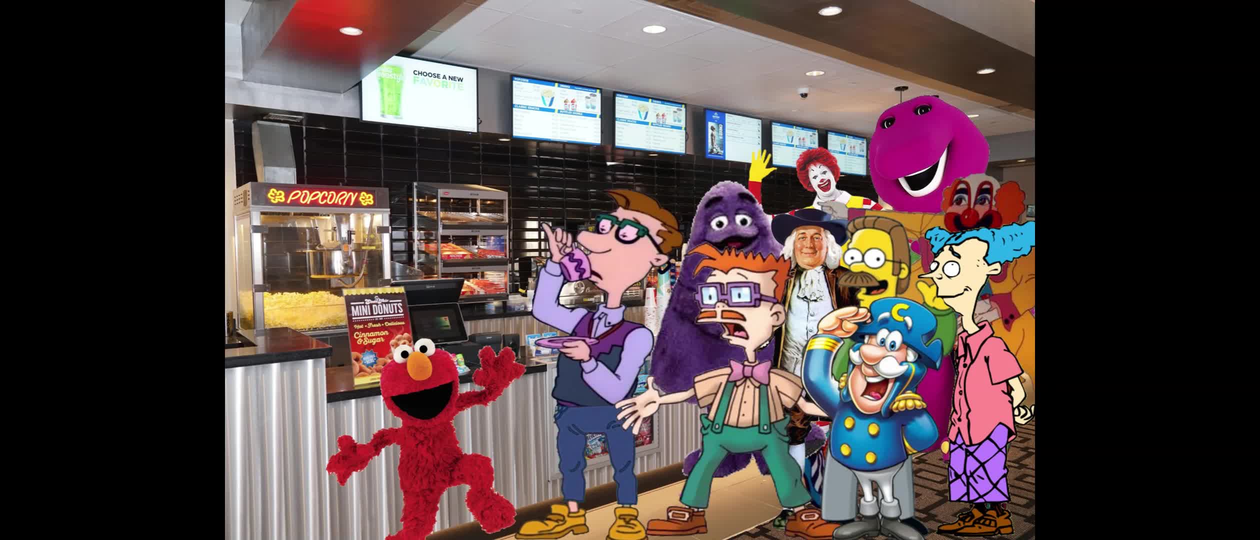 Drew Pickles and the Barney Bunch Go To A Minecraft Movie Screening