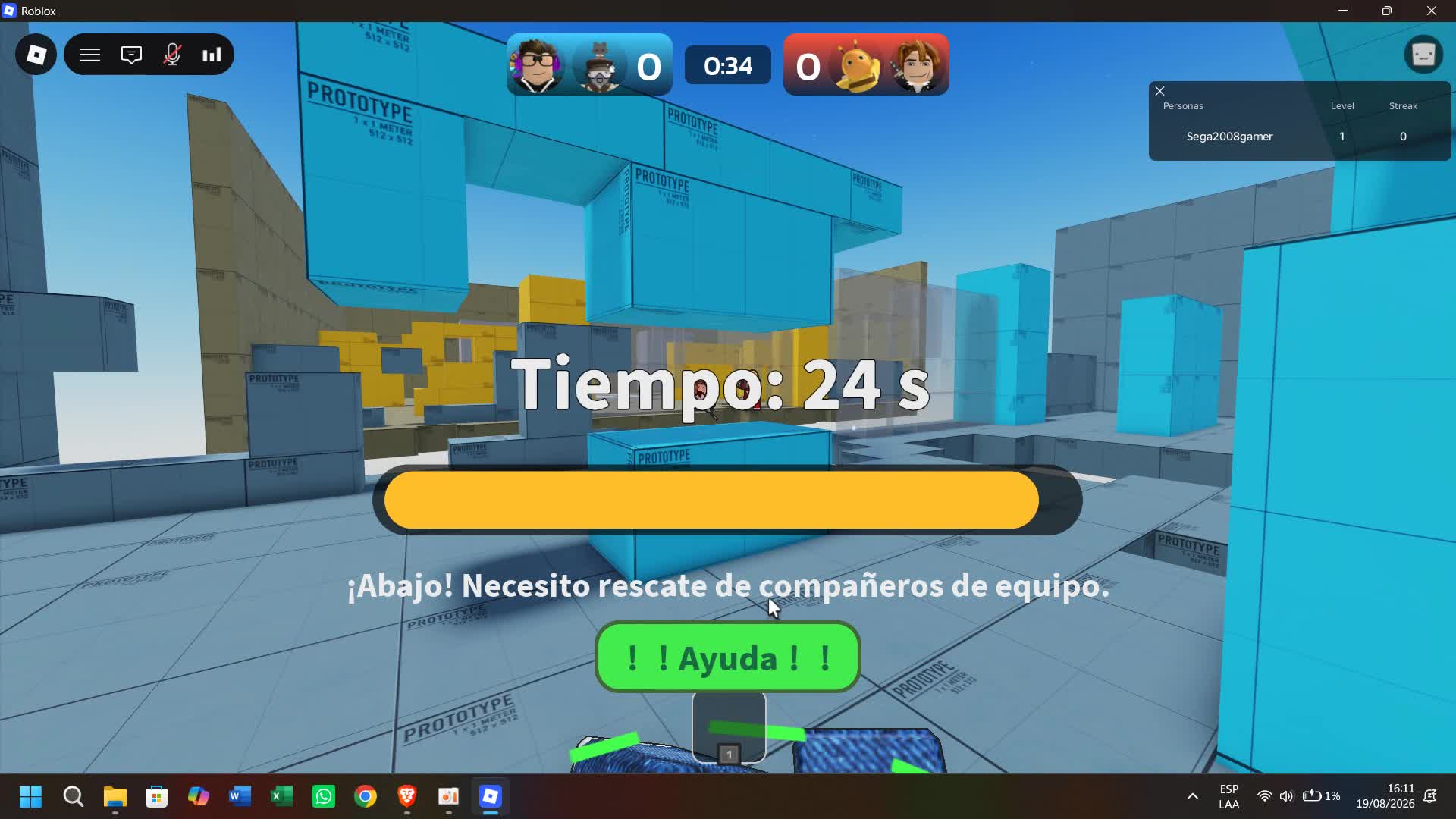 Primera vez en Bonk vs Bloque en Roblox