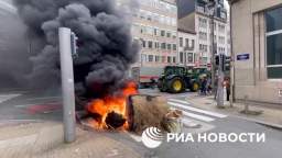 Belgian farmers take to the streets of Brussels