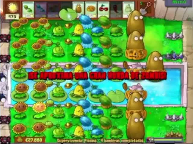 Plantas contra zombies - supervivencia piscina (2/2)
