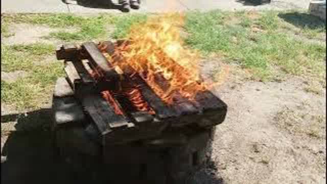 Burning Stack Of Wood