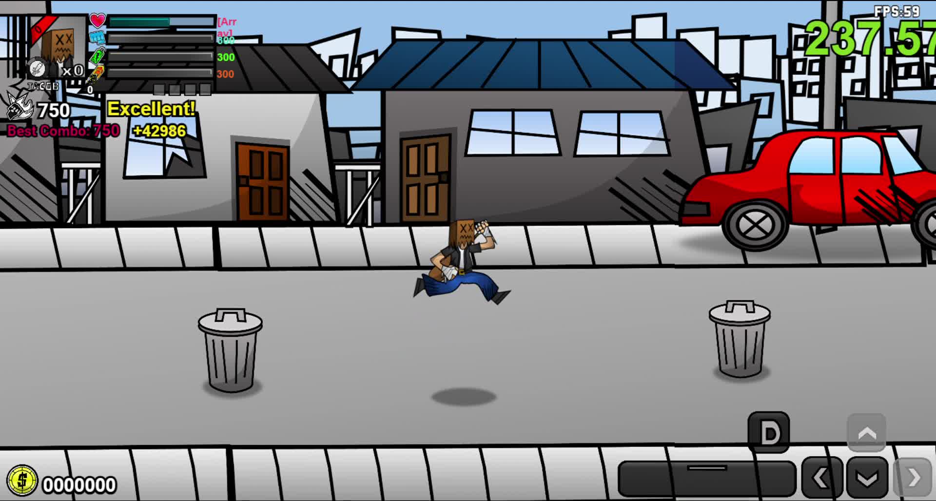 Street JG Squad - Game Test - Keyboard Keys On Screen