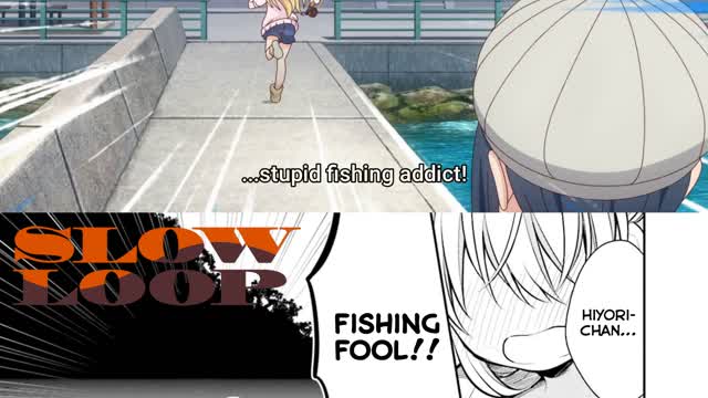 Slow Loop Funny Moments - Hiyori you Stupid Fishing Addict (Manga Vs Anime Comparisions)