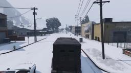 GTA Online Being Chased By Cops in Christmas Snow