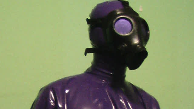 Inflation of Hamzat Purple Latex Suit