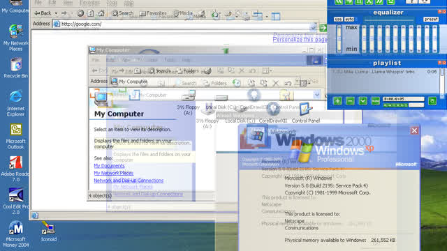 Windows 2000 transformed into Windows XP (Shutdown)