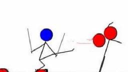 Red vs Blue stick man fight !!!